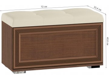 Банкетка Ливорно ЛБ-20 орех донской