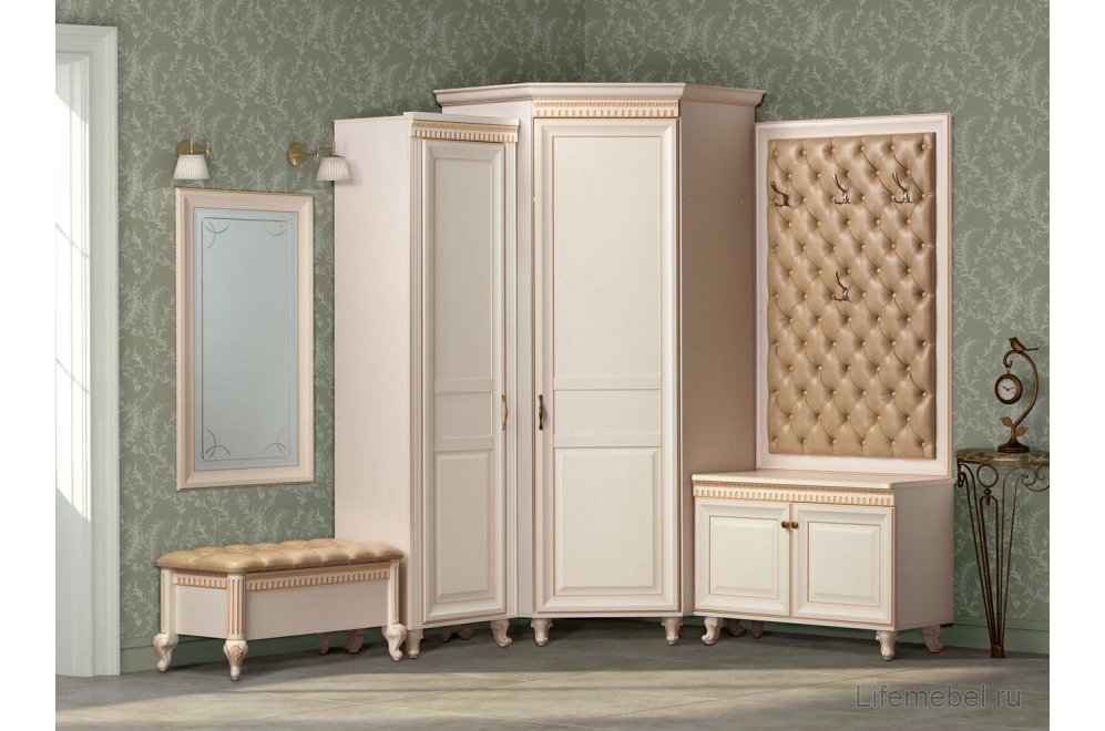 Банкетка Марлен №506 кремовая белая