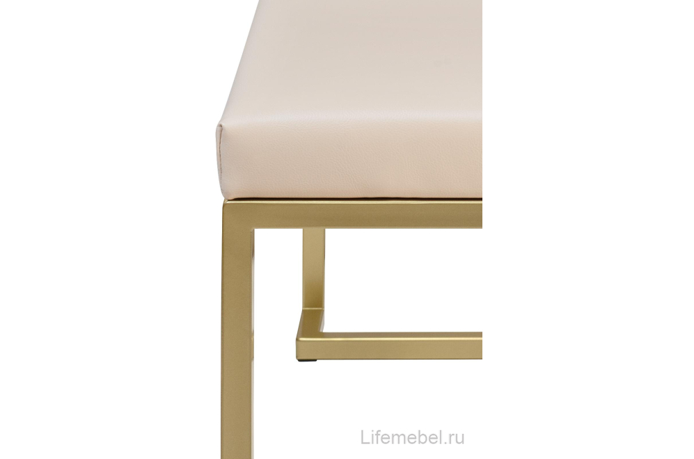 Банкетка Omega Mini экокожа Light Beige / золотая