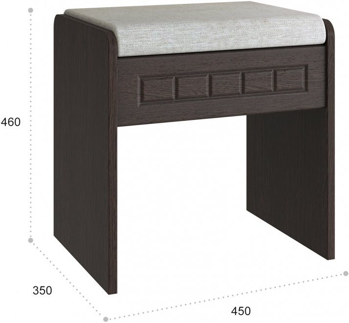 Банкетка Монблан МБ-90К венге / орех шоколадный