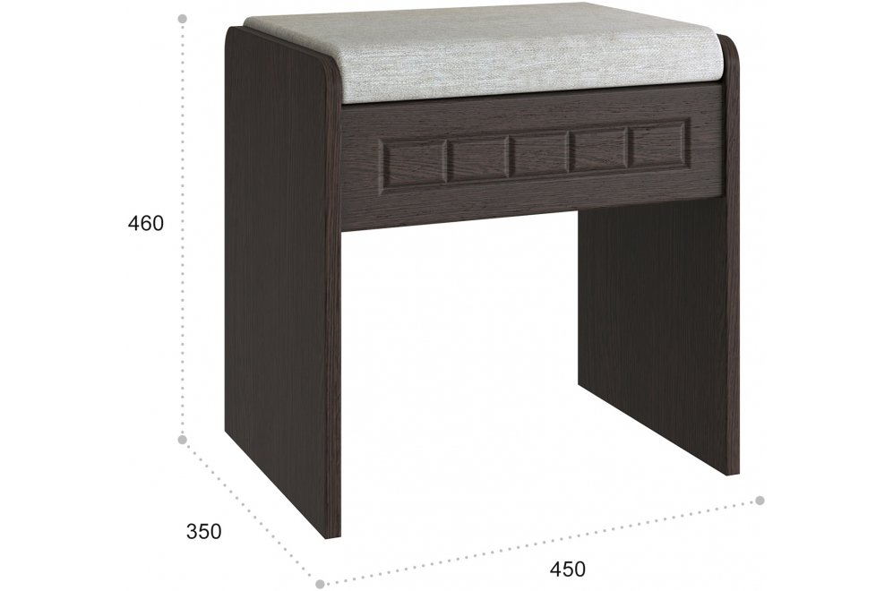 Банкетка Монблан МБ-90К венге / орех шоколадный