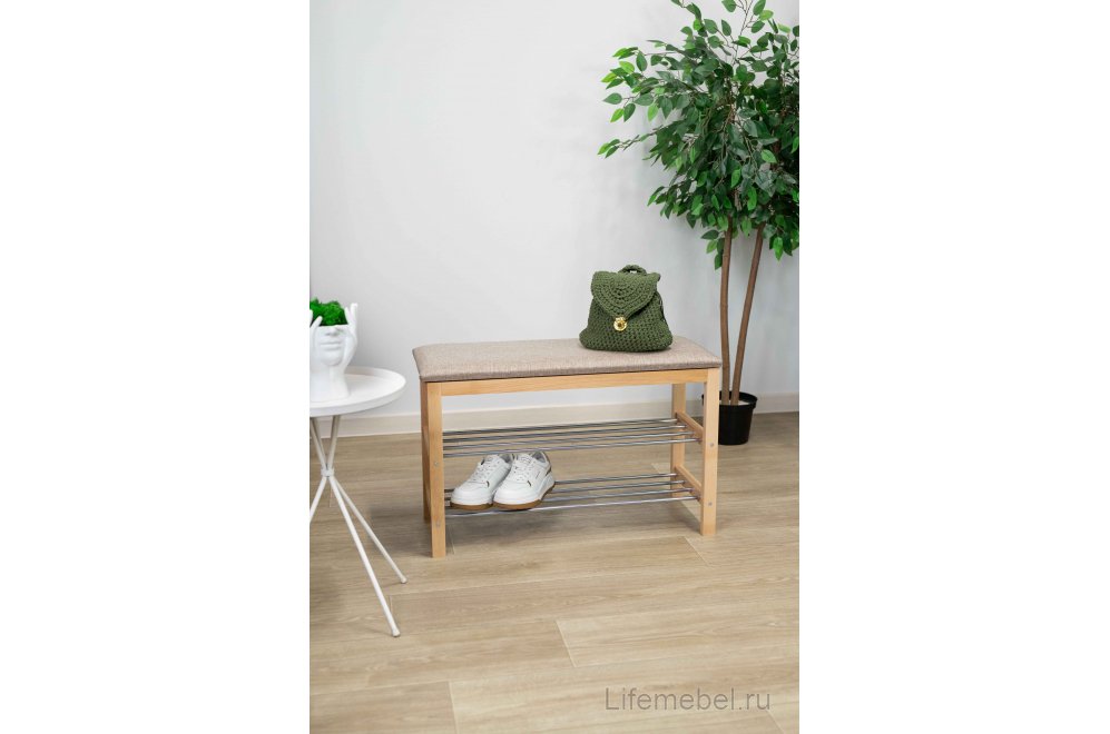 Банкетка SR-0628 прозрачный лак / кедровый