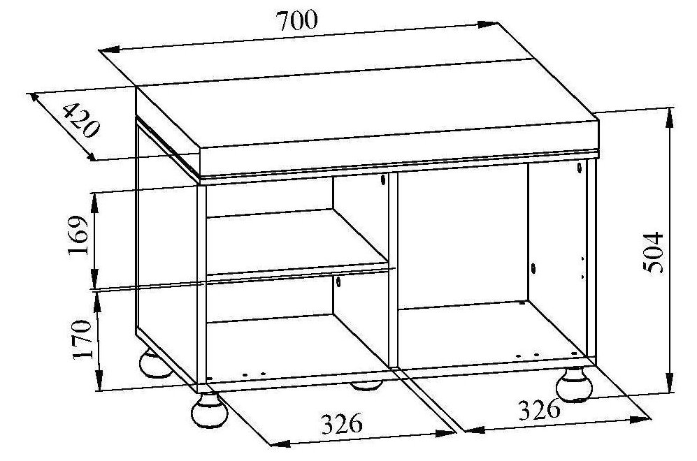 Банкетка Ассоль АС-23 белое дерево