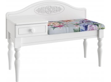 Банкетка Ассоль АС-41 левая белое дерево