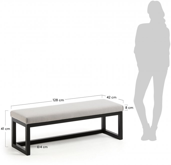 Банкетка Yola серая