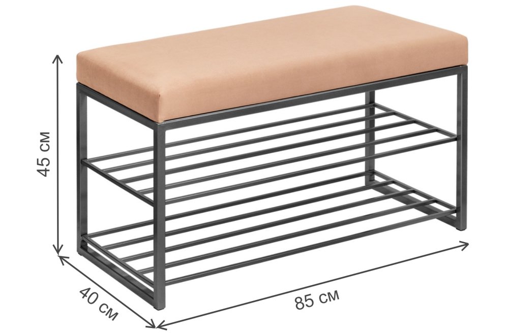 Обувница Garda черный / мокко