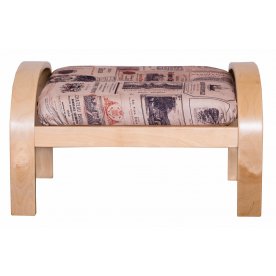 Пуф для ног Сайма (ткань) березовый шпон / vinum 02