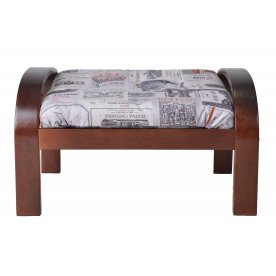 Пуф для ног Сайма (ткань) березовый шпон / газета