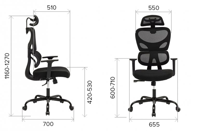 Эргономичное кресло Everprof Skill сетка черный