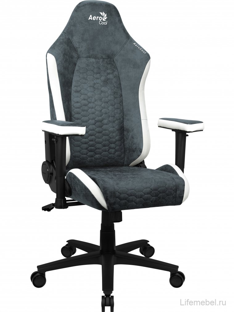 Компьютерное кресло Aerocool crown aerosuede steel blue
