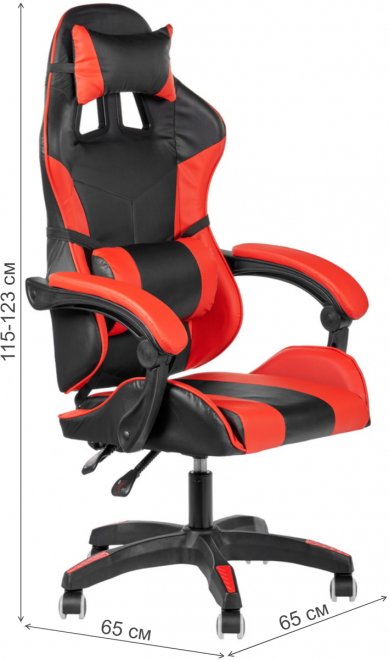 Компьютерное кресло Alfa чёрный / красный