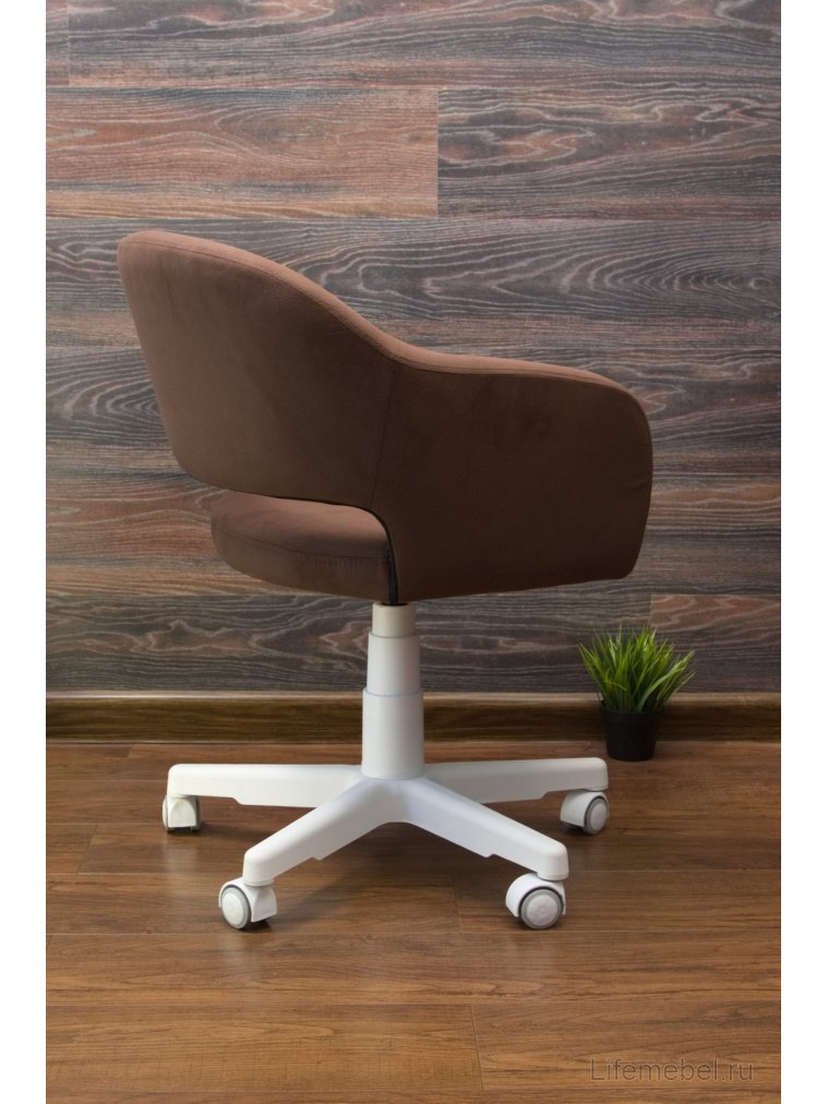 Компьютерное кресло Бабби белый / коричневый