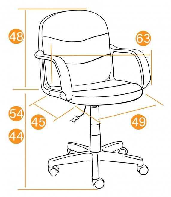 Компьютерное кресло Baggi PA серый / черный