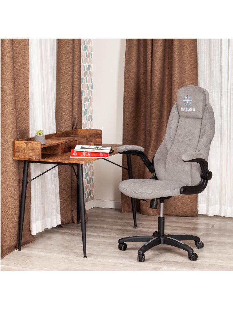 Компьютерное кресло Bazuka флок серый 29