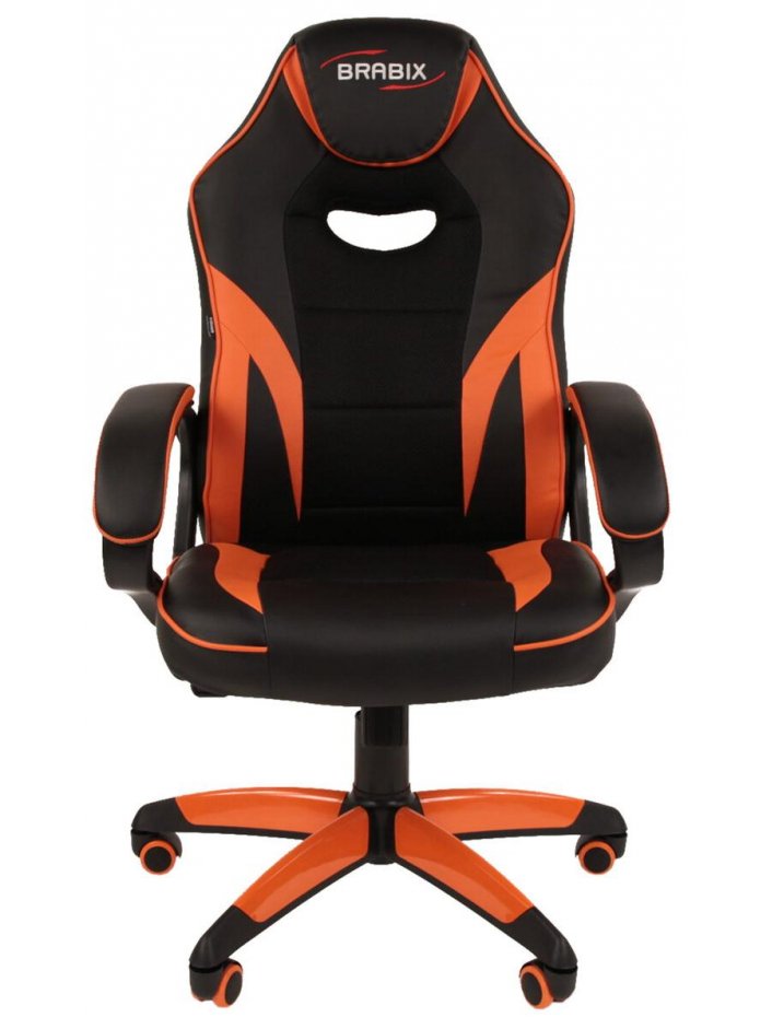 Компьютерное кресло Brabix Accent GM0161 TW черное / оранжевое