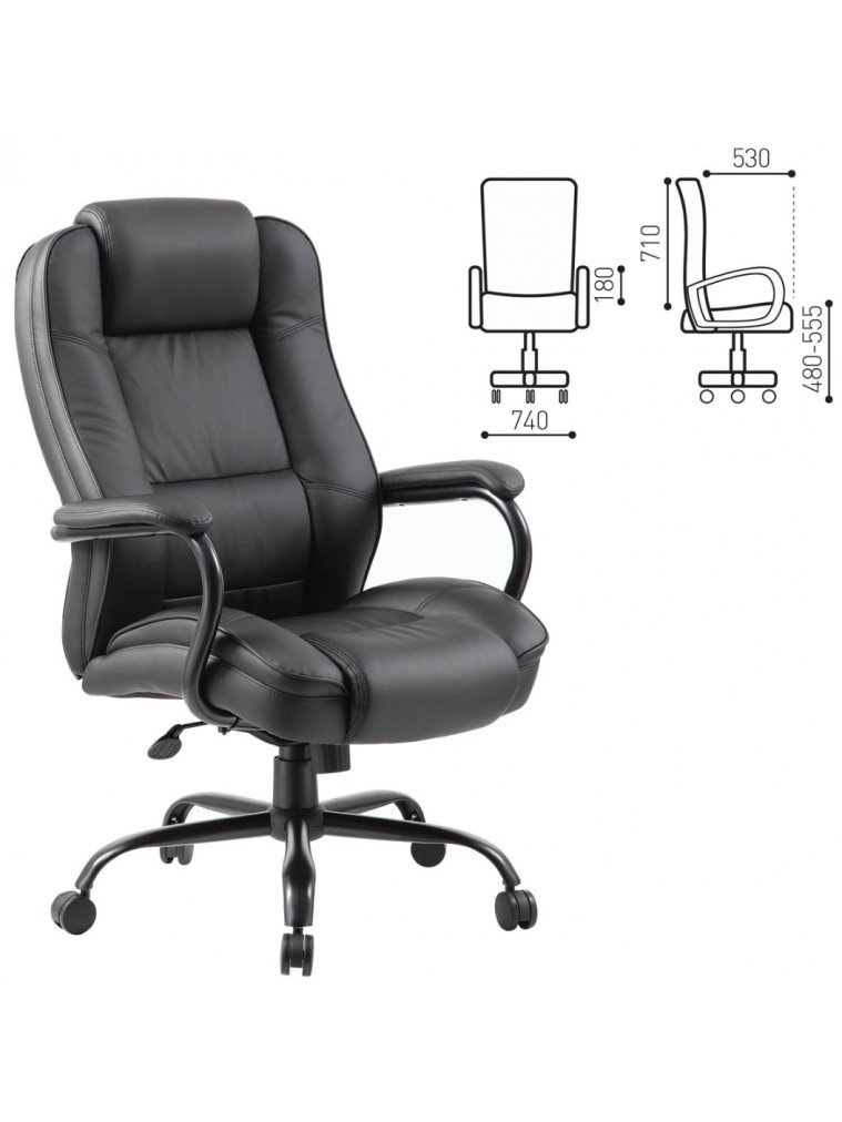 Компьютерное кресло Brabix Premium Heavy Duty HD-002 экокожа