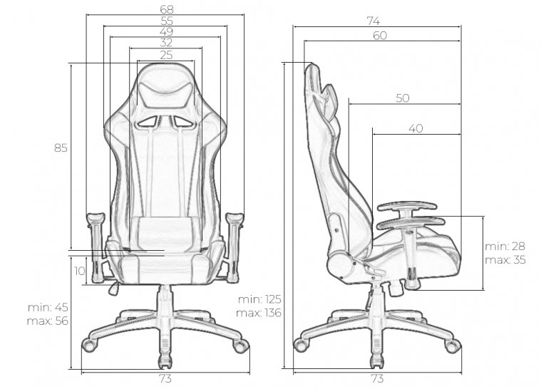 Компьютерное кресло Brian черно-синяя экокожа