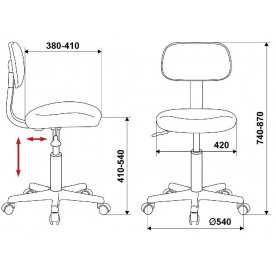 Компьютерное кресло Бюрократ CH-1201NX