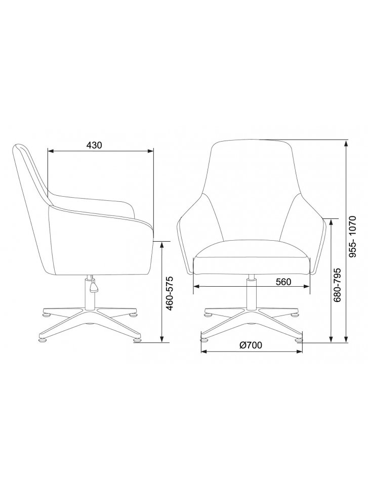 Компьютерное кресло Бюрократ CH-390 black черное