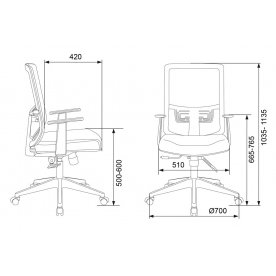 Компьютерное кресло Бюрократ MC-611T/B/26-28