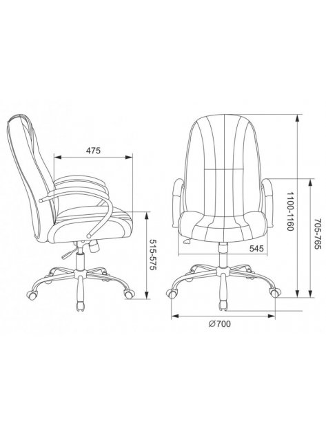 Компьютерное кресло Бюрократ T-898SL black черное