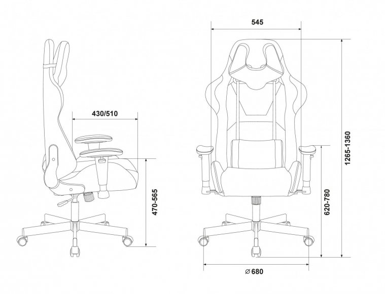 Компьютерное кресло Бюрократ Viking 7 Knight IT28 Fabric серо-голубое