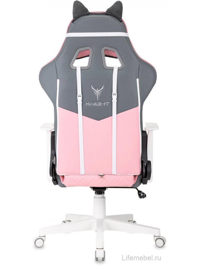 Компьютерное кресло Catzy экокожа серый / розовый
