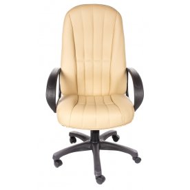 Компьютерное кресло CH767 бежевое из экокожи
