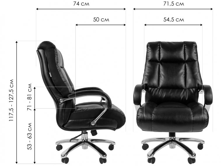 Компьютерное кресло Chairman 405 экопремиум черное