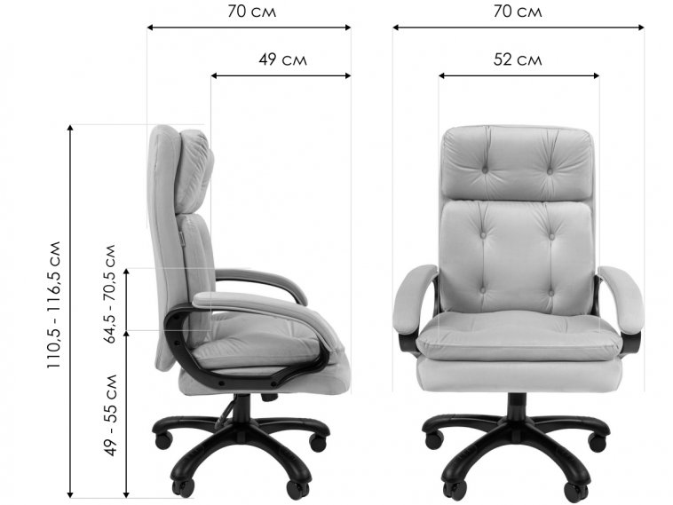 Компьютерное кресло Chairman 442 экопремиум черный