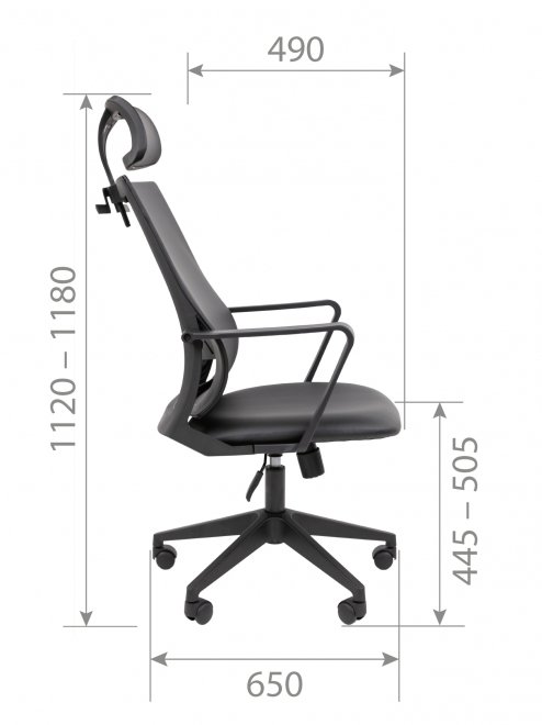 Компьютерное кресло Chairman 545 экокожа черный