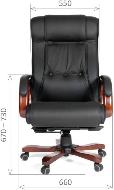 Компьютерное кресло Chairman 653 черная кожа