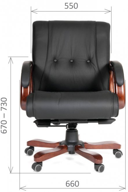 Компьютерное кресло Chairman 653M черная кожа