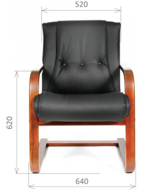 Компьютерное кресло Chairman 653V черная кожа