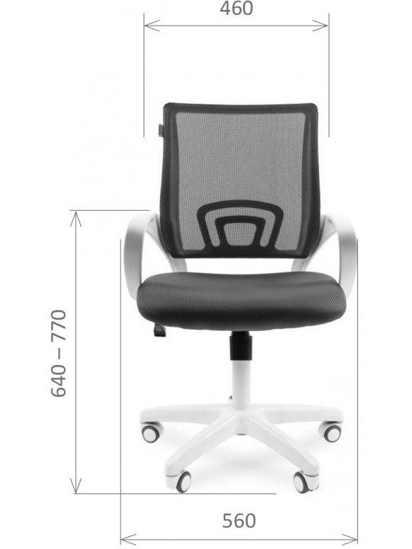 Компьютерное кресло Chairman 696 белый пластик TW-12 / TW-04 серое N
