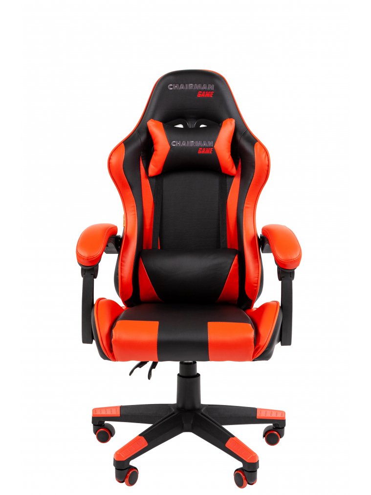 Компьютерное кресло Chairman CH29 экокожа черно-красный