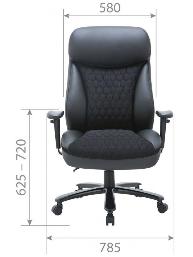Компьютерное кресло Chairman CH414 экокожа / ткань черный