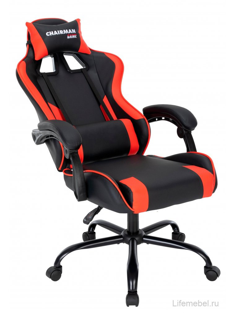 Компьютерное кресло Chairman CH41 экокожа черно-красный