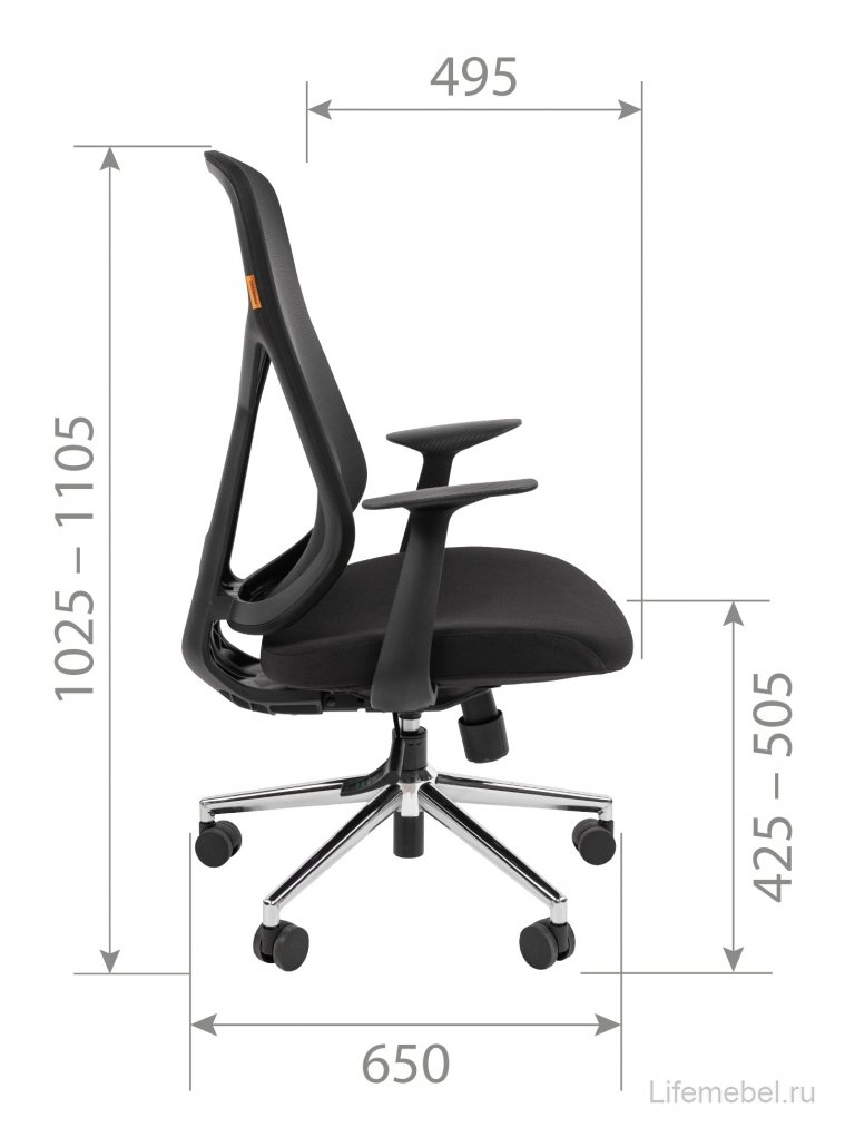 Компьютерное кресло Chairman CH588 без подголовника черный СС