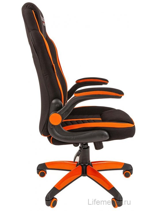 Компьютерное кресло Chairman game 19 ткань черная / оранжевая
