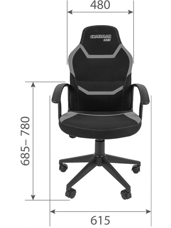 Компьютерное кресло Chairman game 9 New ткань черный / синий