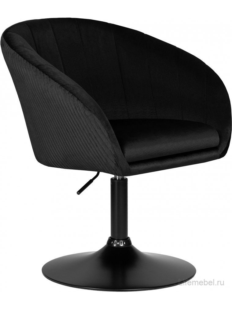 Компьютерное кресло Dobrin Edison Black черный велюр 1922-21