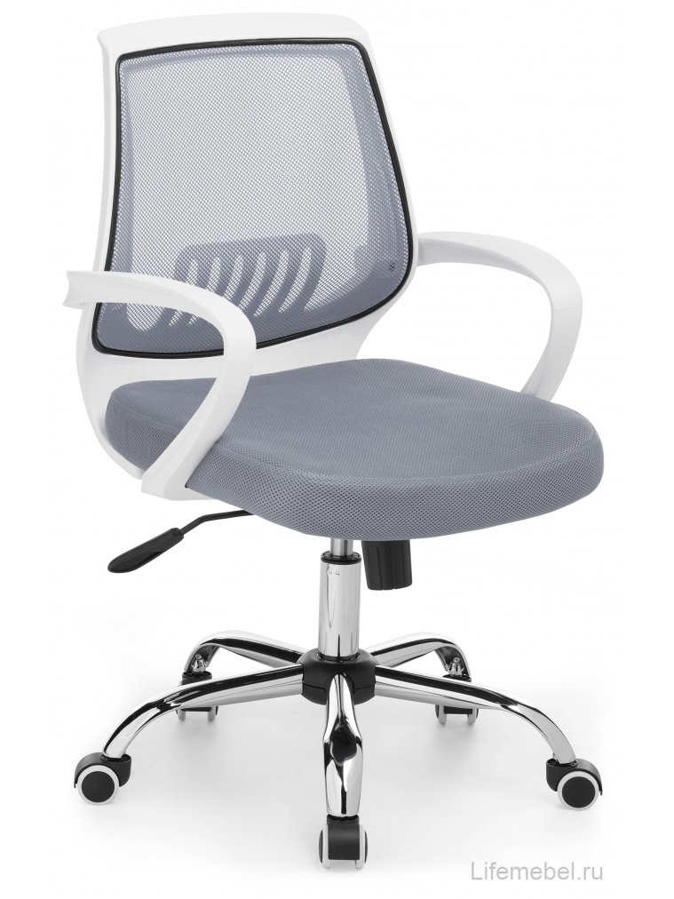 Компьютерное кресло Ergoplus light gray / white