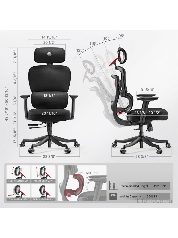 Компьютерное кресло Eureka Axion черный