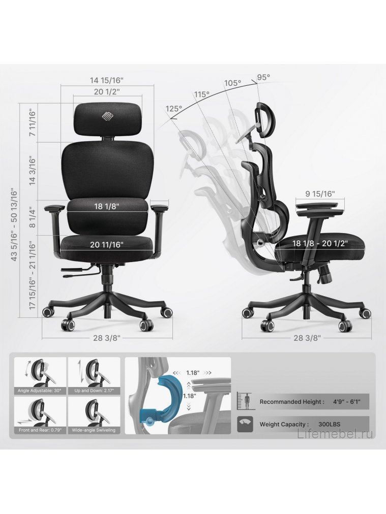 Компьютерное кресло Eureka Axion серый