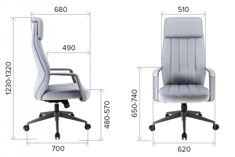 Компьютерное кресло Everprof Shanghai ткань серый