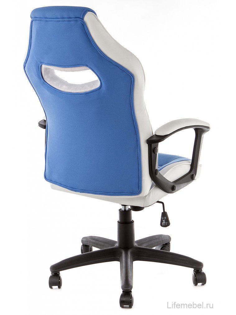 Компьютерное кресло Gamer белое / синее