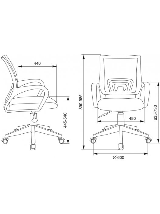 Компьютерное кресло Spectorс DC453 красная / черное / хром