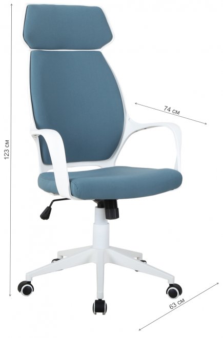 Компьютерное кресло Grace 56 белое / голубое