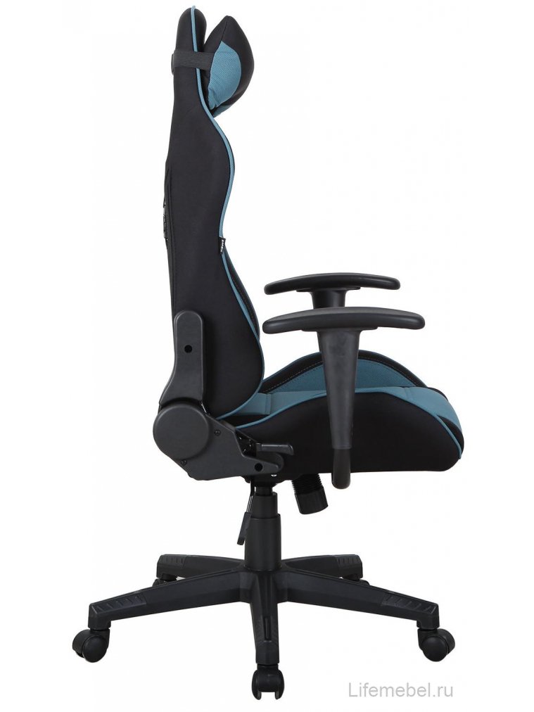 Компьютерное кресло GT Racer GM-100 черное / голубое